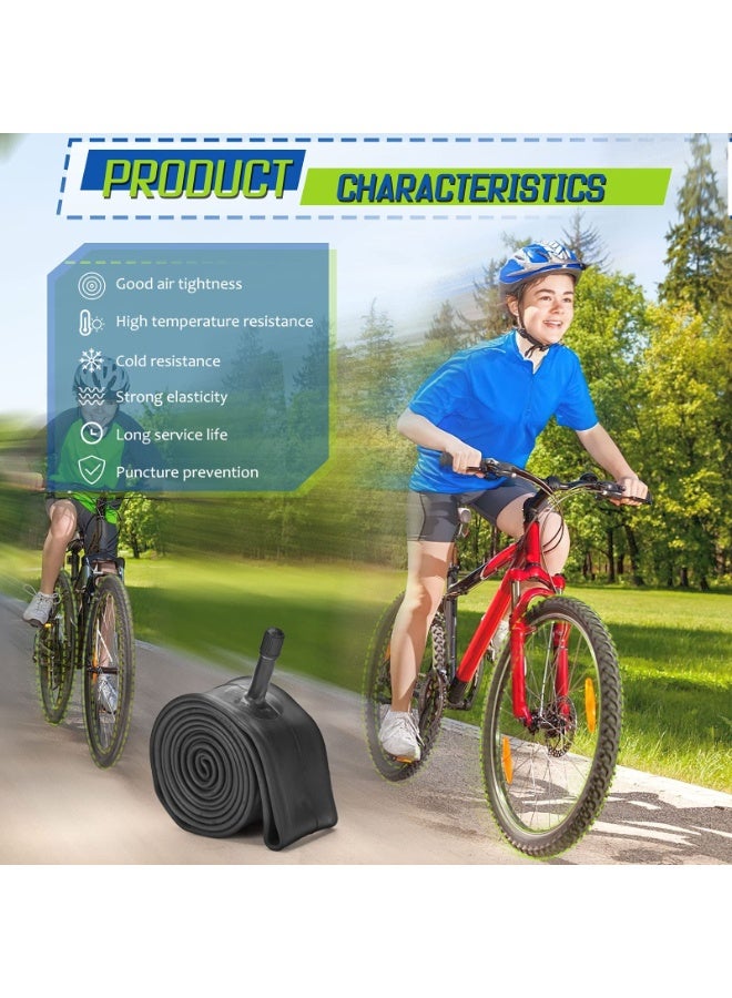 Peachjoy 2 قطع أنابيب دراجة 26 بوصة، أنبوب دراجة 26x1.75-2.125 بوصة مع 2 رافعة إطارات، أنبوب داخلي دراجة من مطاط البيوتيل مع صمام شرايدر 32 مم للدراجات على الطرق/MTB/الأطفال - Image 3